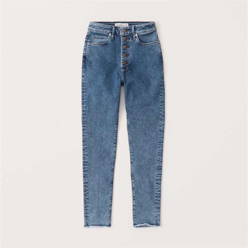 ABERCROMBIE & FITCH Women's
Curve Love High Rise Super Skinny Ankle Jeans